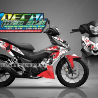 tem xe winner150 samurai  trắng đỏ