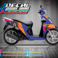 Tem trùm xe Vision 2014 xanh cam