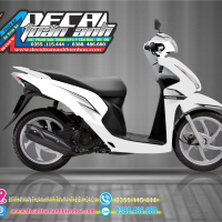 Tem trùm xe Vision 2014 trắng chỉ đen