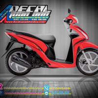 Tem trùm xe Vision 2014 đỏ chỉ đen