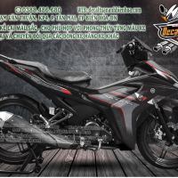 TEM ĐẸP EXCITER 155 NEW  Y15ZR đen bạc