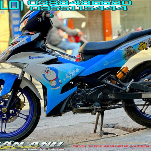 tem-xe-doreamon-xanh-trang-kute