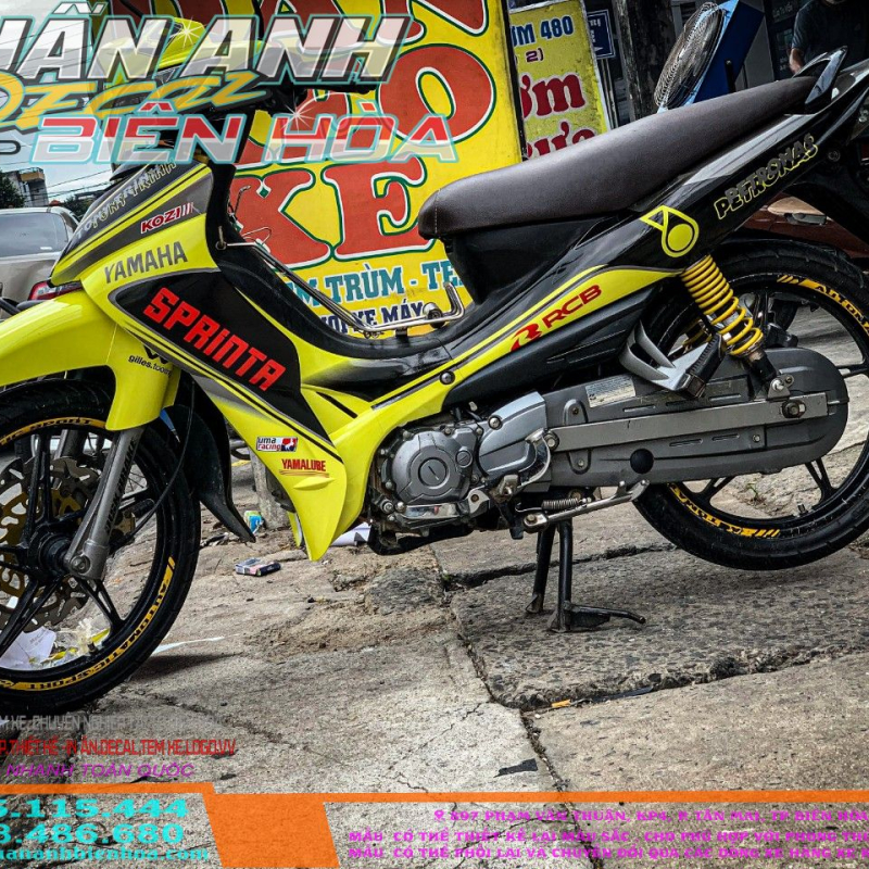 TEM TRÙM JUPITER PETRONAS VÀNG ĐEN  BIKER SPORT