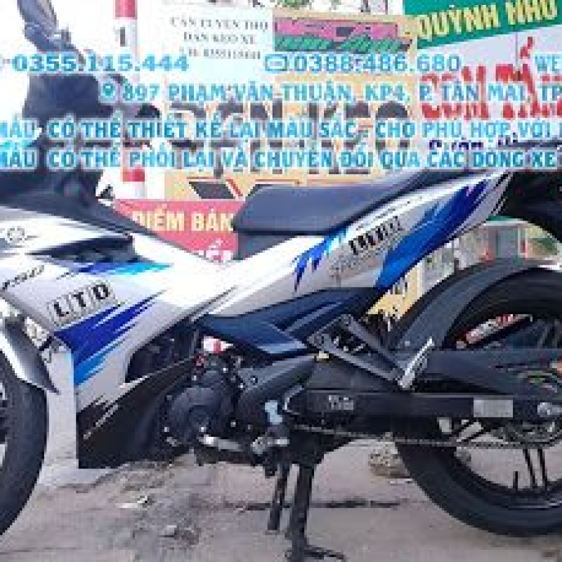TEM ĐẸP EXCITER 150  xanh bạc