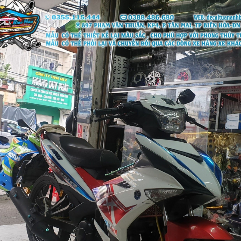 TEM ĐẸP EXCITER 150   trắng đỏ