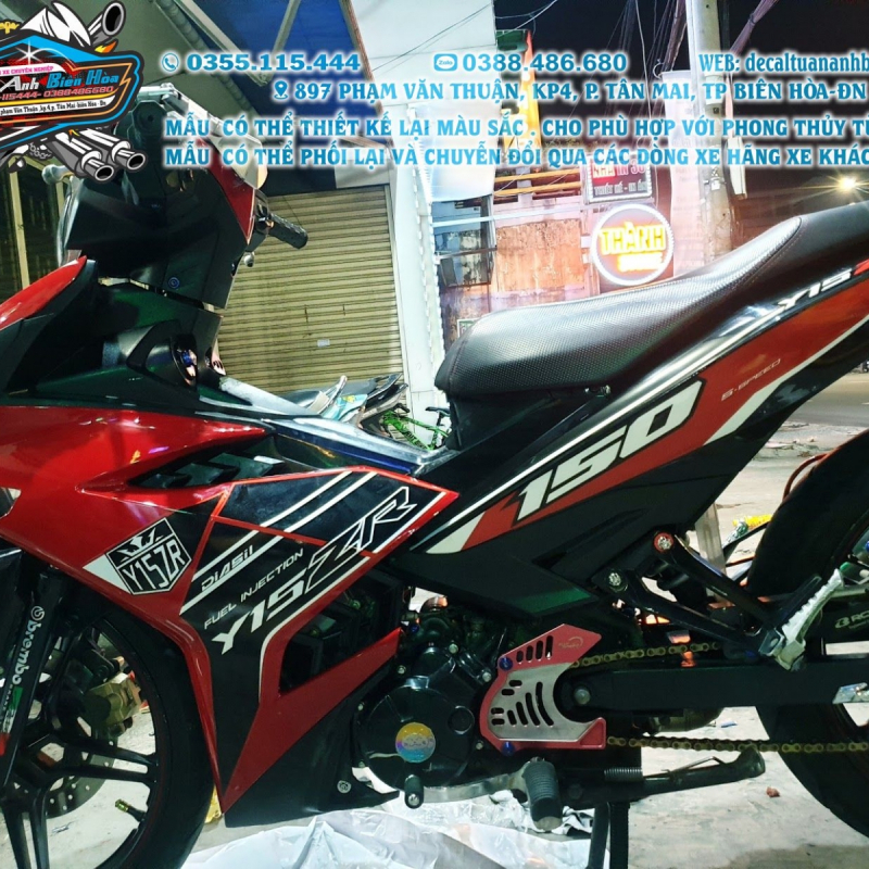 TEM ĐẸP EXCITER 150 Y15ZR  đỏ đen