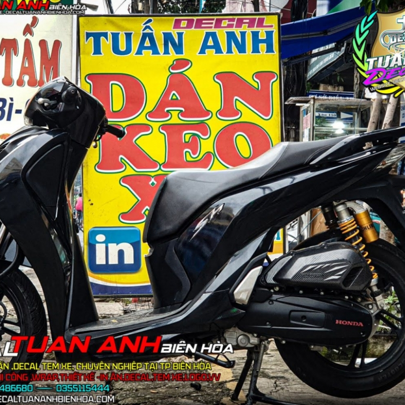Dán Đổi Màu NGọc Trai Đen Sieu BÓng CHo SH 2019