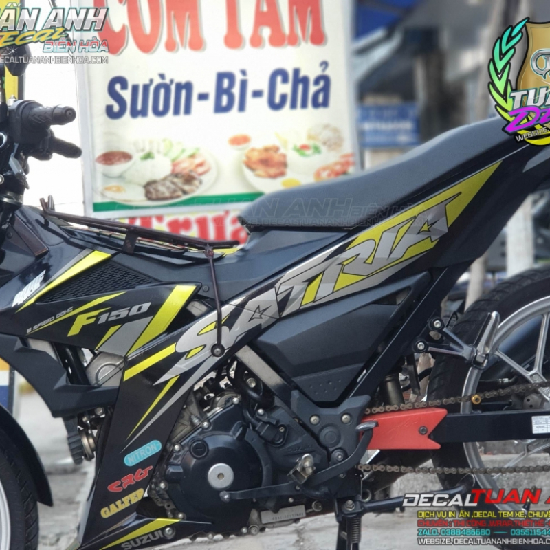 TEM SATRIA 150 ĐEN VÀNG CANDY