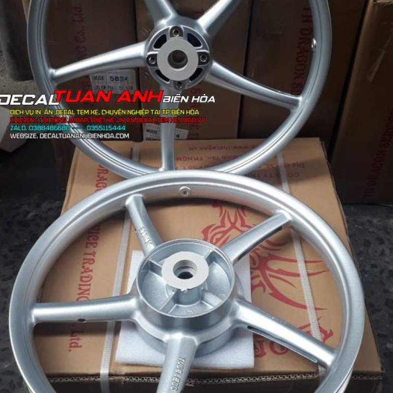 mâm 5 cay racingboy xám bạc