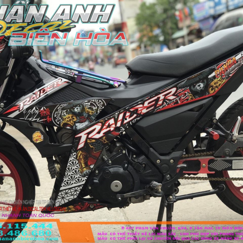 TEM RAIDER 150   CON GẤU (KUNGPU PANDA)