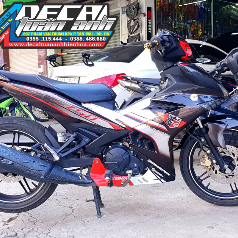 Tem  xe Exciter 150 Y15ZR bản đỏ đen crôm
