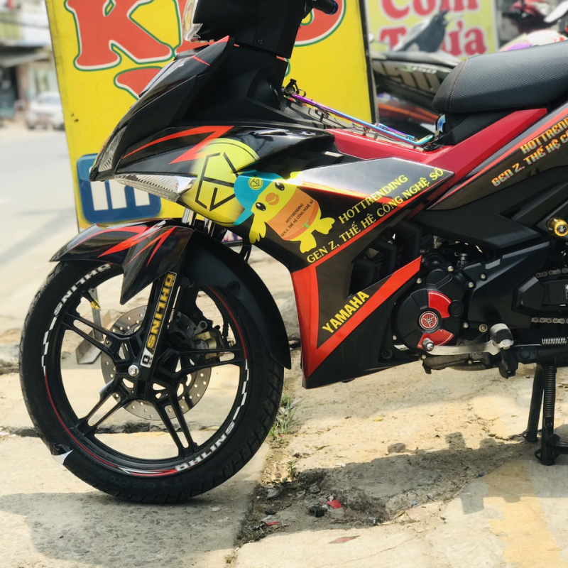 TEM EXCITER 150  đỏ  đen
