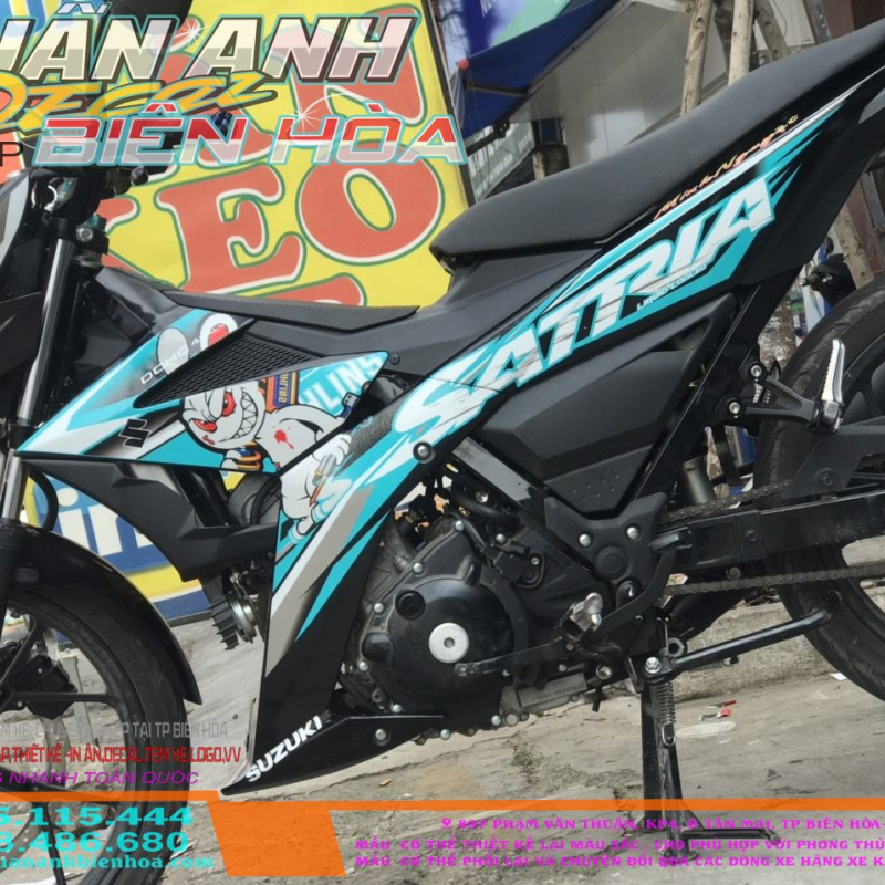 TEM SATRIA CON THỎ  OHLINS SATRIA 150