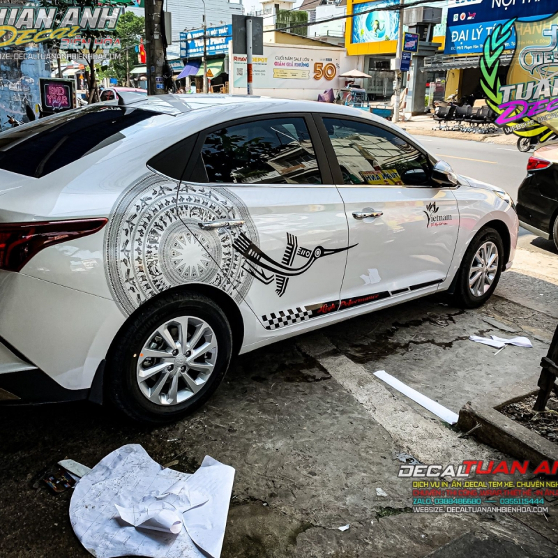 Tem Xe  Accent Trống Đồng Việt Nam
