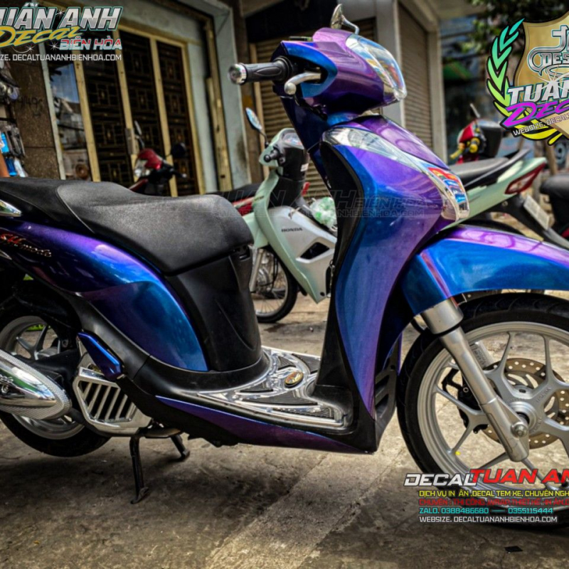 DÁN  ĐỔI MÀU SH mode  DECAL CAO CẤP TITAN CHUYỂN SẮC THEO GÓC NHÌN  tai decal tuấn anh biên hòa