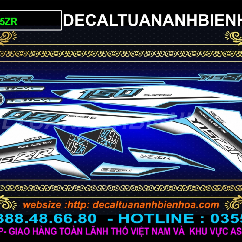EXCITER 150  Y15ZR trắng xanh ngọc