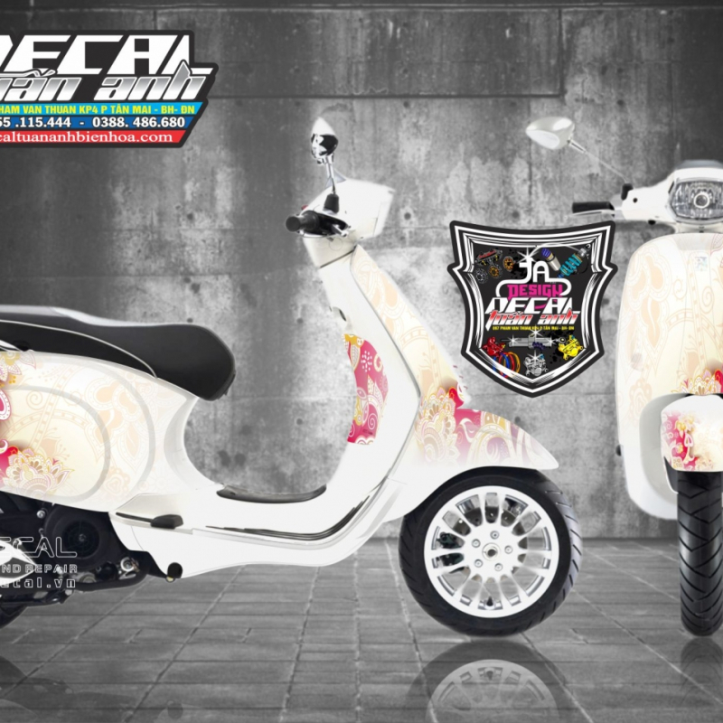 TEM  TRÙM VESPA  HOA VĂN CỔ ĐIỂN
