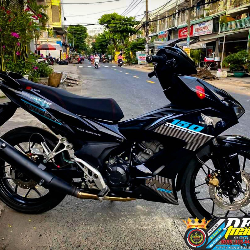 Tem Xe winner X  Đen -mẫu Sniper 150