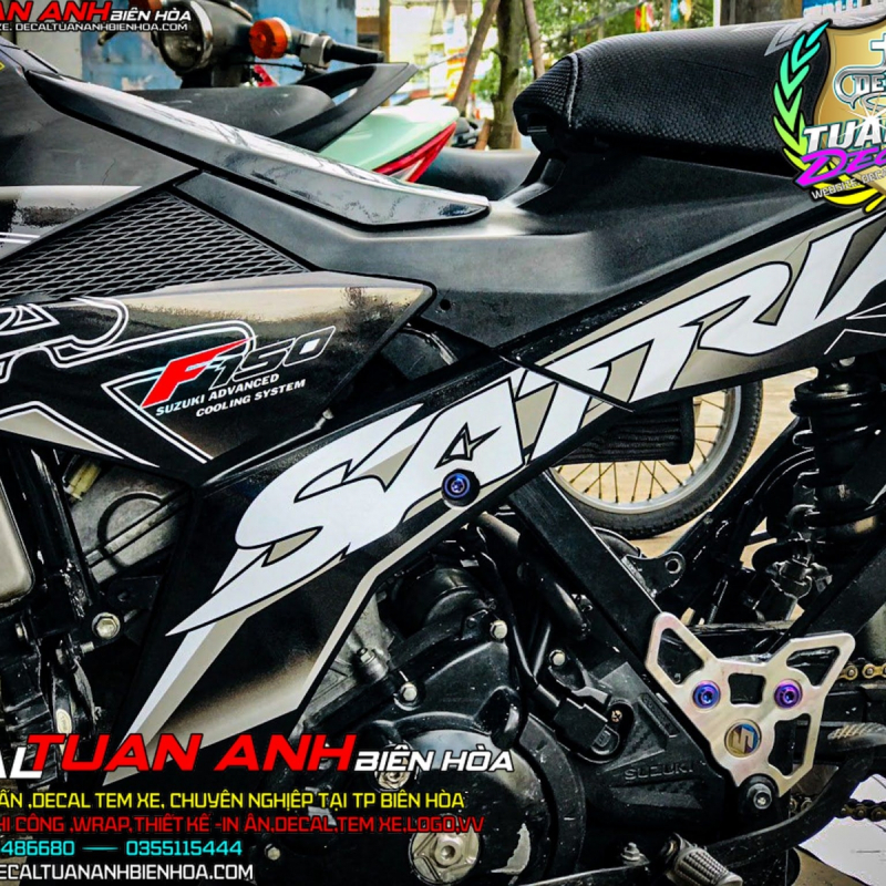 TEM RỜI SATRIA 150 HAYABUSA  XE ĐEN