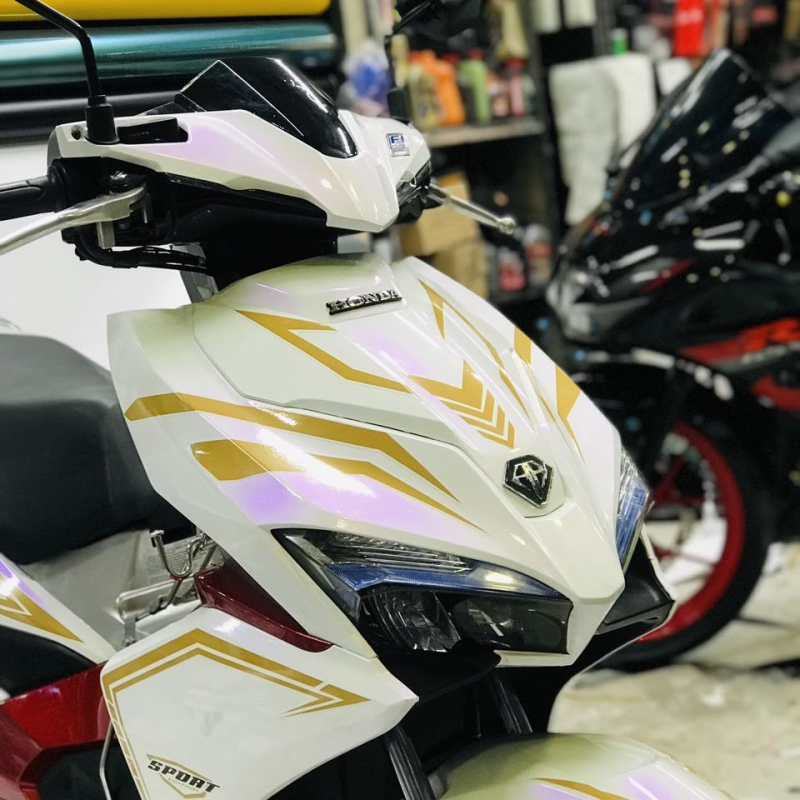 TEM TRÙM ARIBLADE TRẮNG NGỌC TRAI CHỈ VÀNG