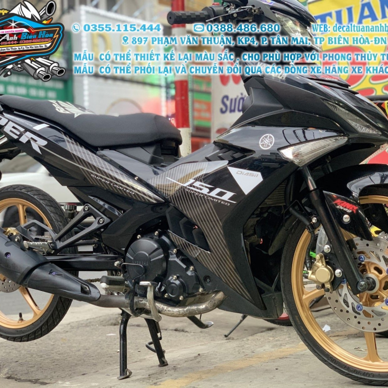 TEM ĐẸP EXCITER 150 sniper đen
