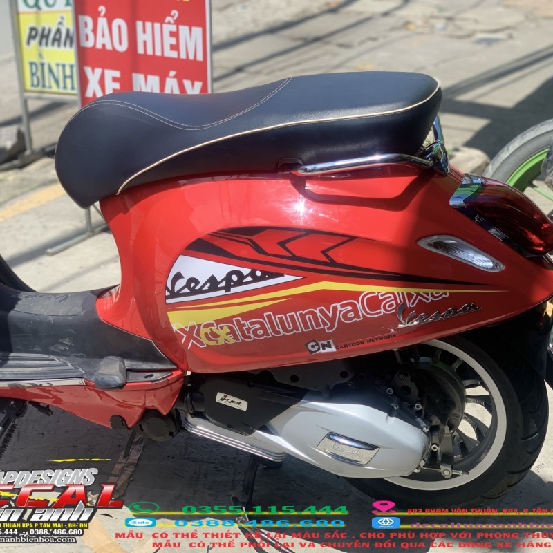 Tem sport vespar  tại decal tuấn anh biên hòa