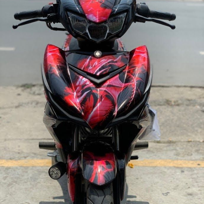 TEM ĐẸP EXCITER 150 đỏ đen  4