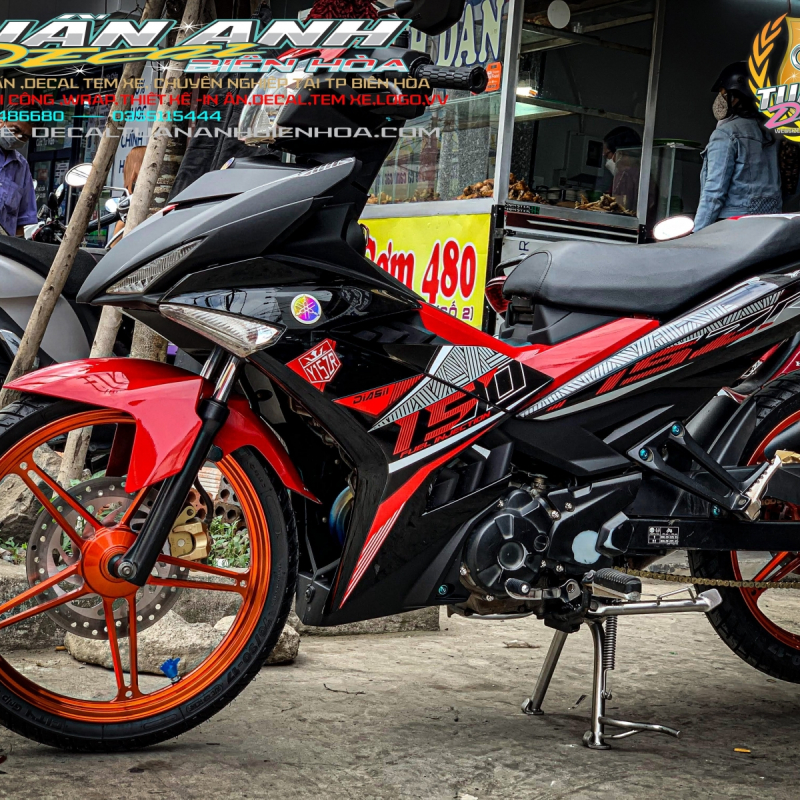 TEM RỜI Y15ZR ĐỎ ĐEN. ,MỚI