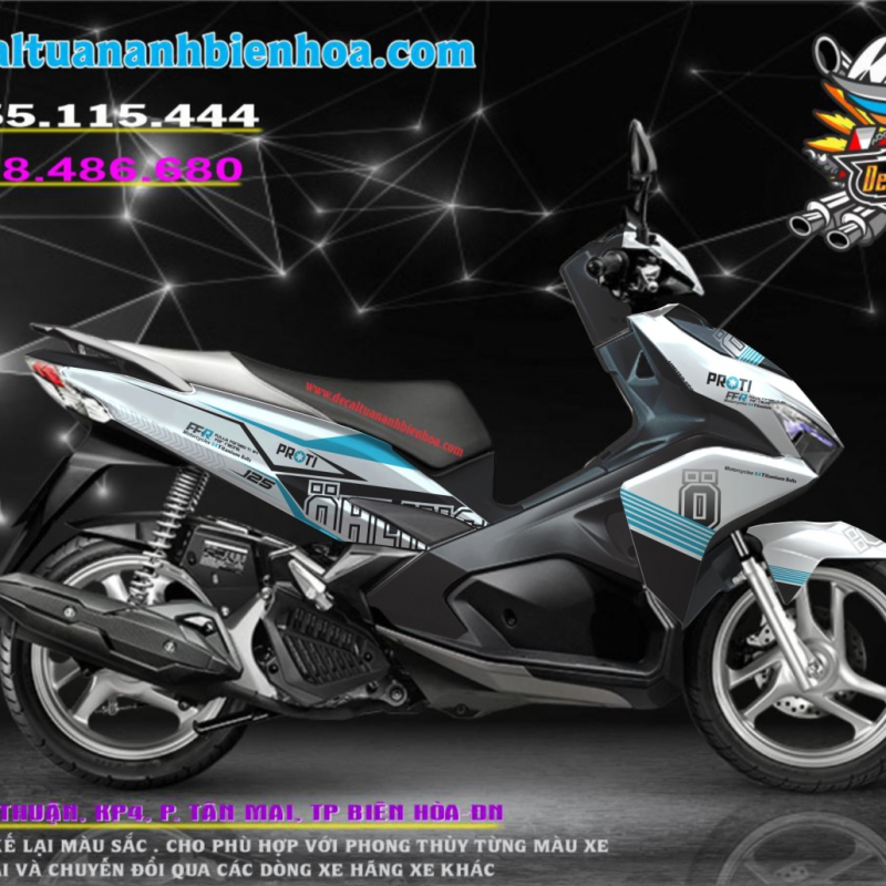 tem xe ARIBLADE 2016-2019 trắng xanh ohline
