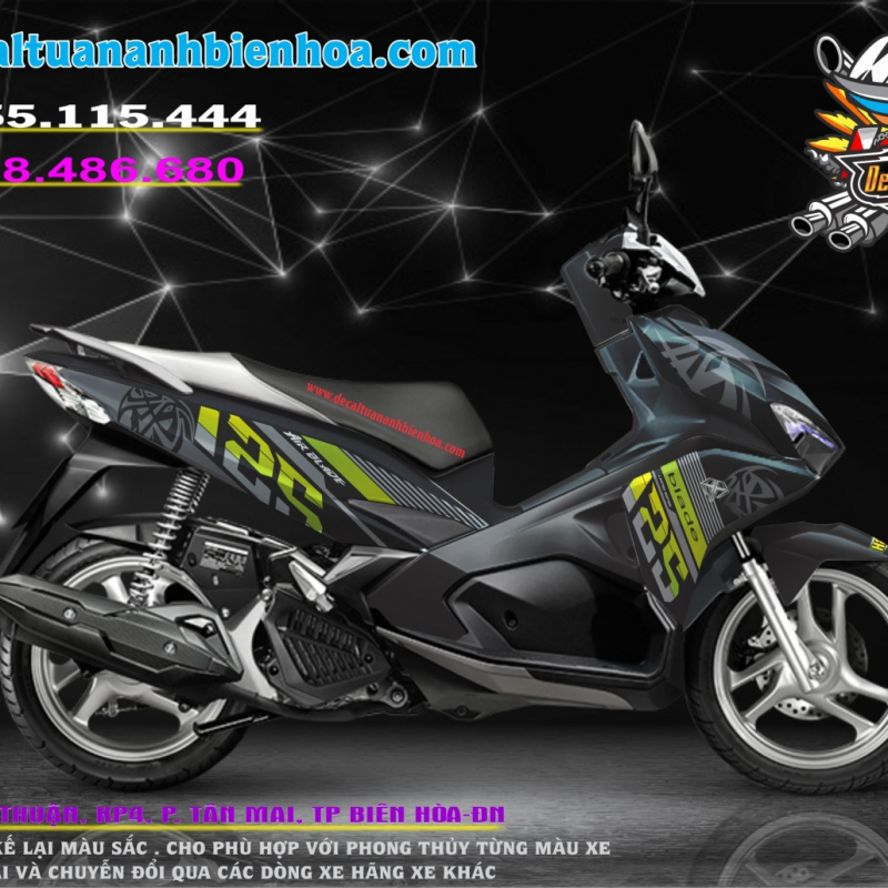 tem xe ARIBLADE 2016-2019     125 xanh đen