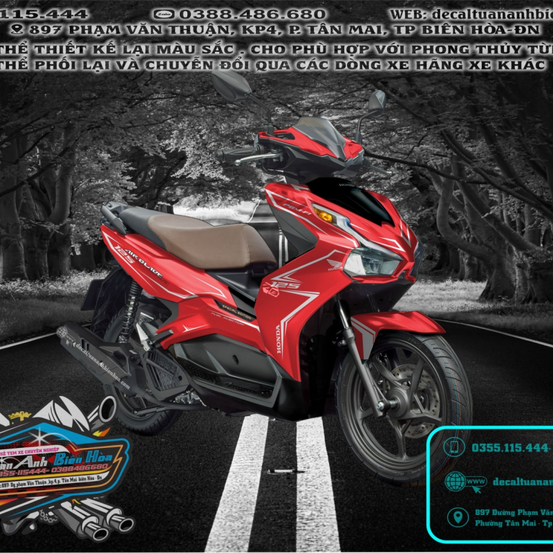 TEM TRUM AIR BLADE 2020 đỏ chỉ trắng