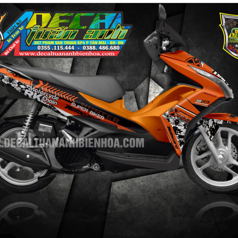 TEM TRUM AIR BLADE 125 cam đen