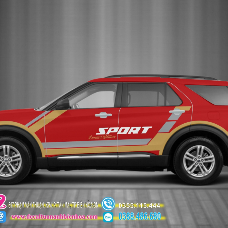 Decal tem dán sườn xe Explorer  - 04