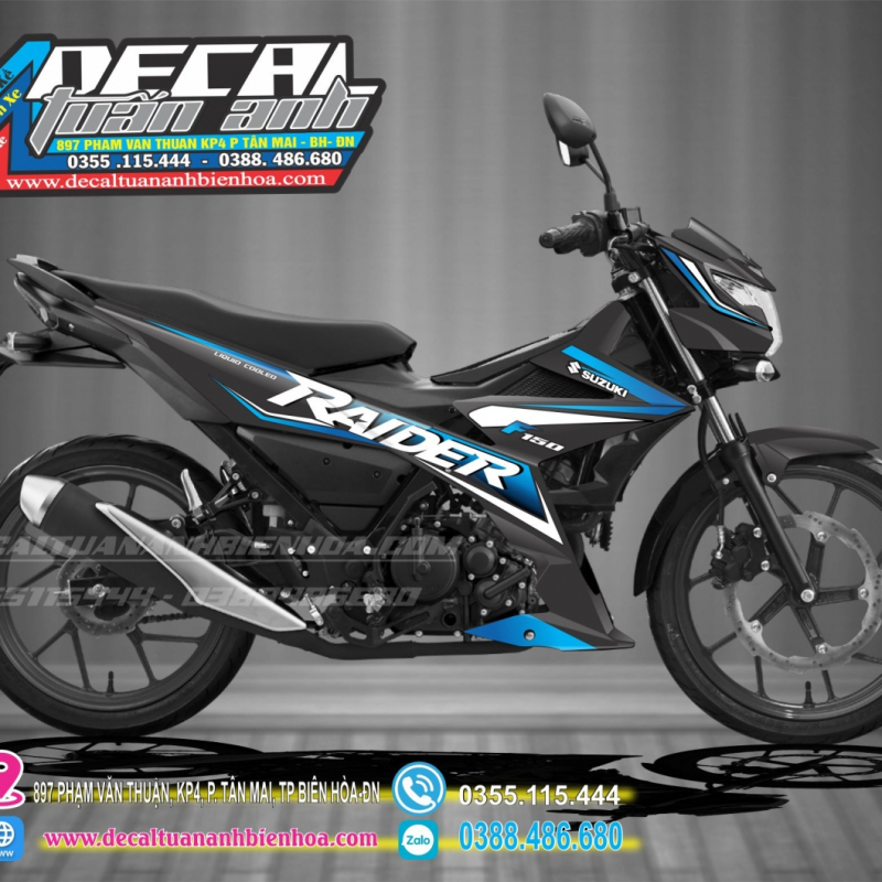TEM RAIDER 150   xanh đen 1