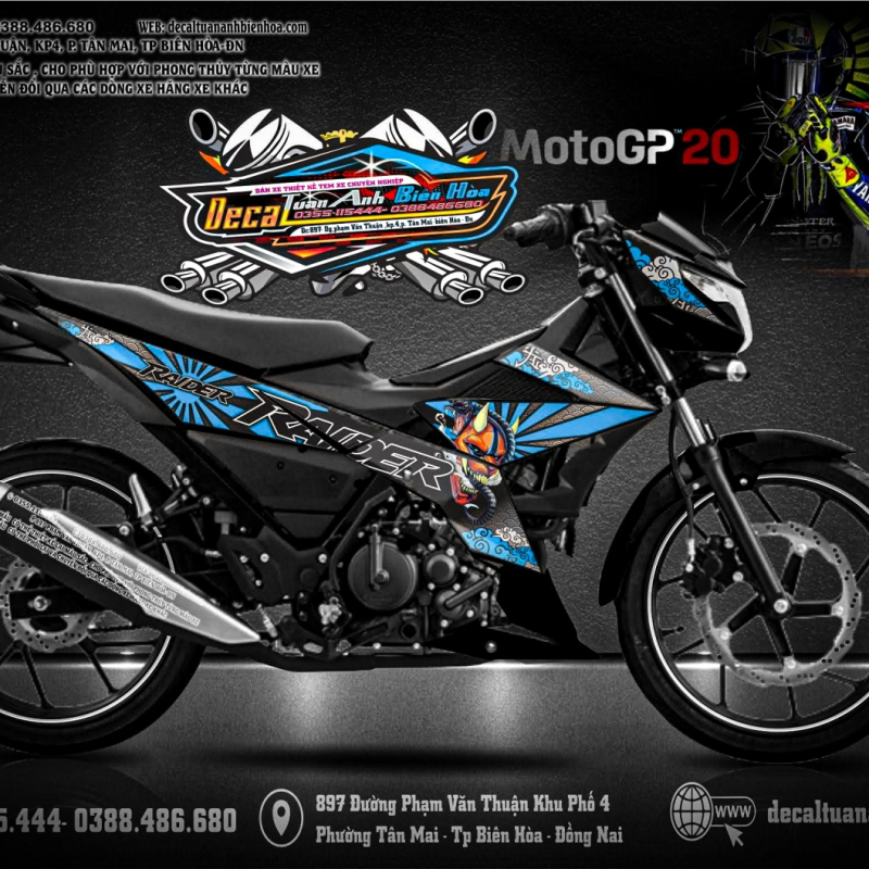 TEM SATRIA  150 snack xanh đen