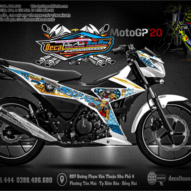 TEM SATRIA  150 gấu panda