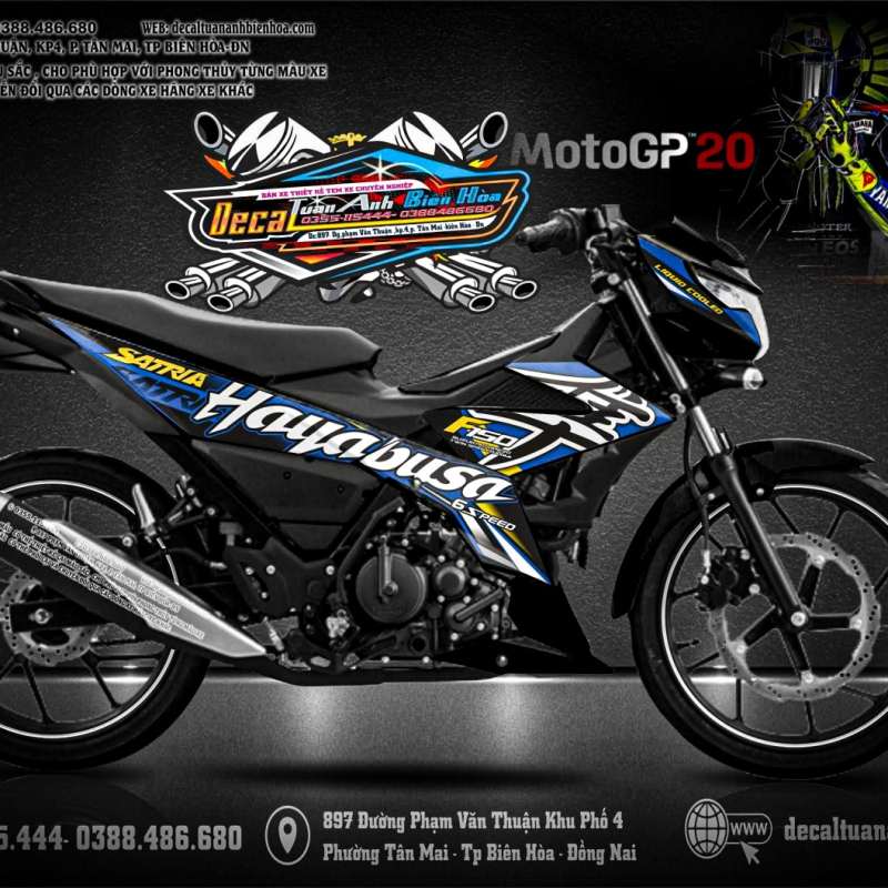 TEM RỜI HAYABUSA XANH ĐEN