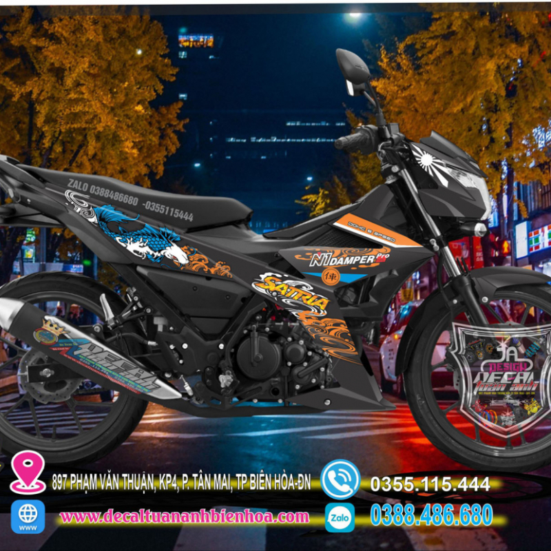 TEM SATRIA  150 CA CHÉP HÓA RONG