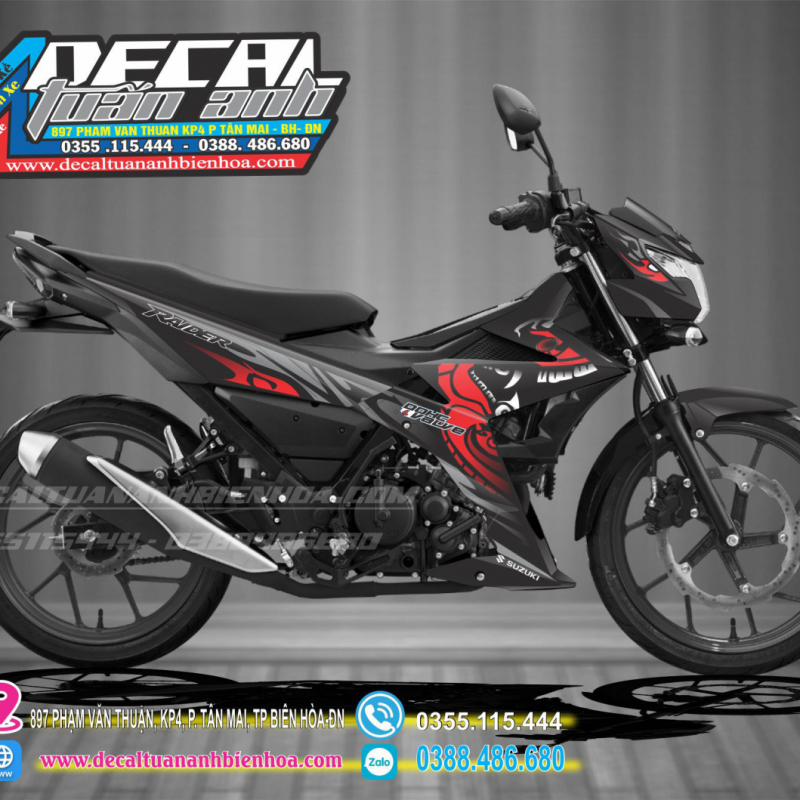 TEM SATRIA  150 ĐỎ ĐEN  SAMURAI