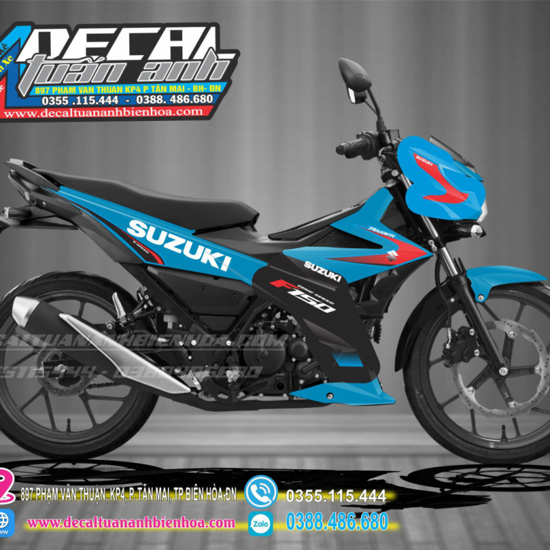 TEM SATRIA  150 XANH ĐỎ