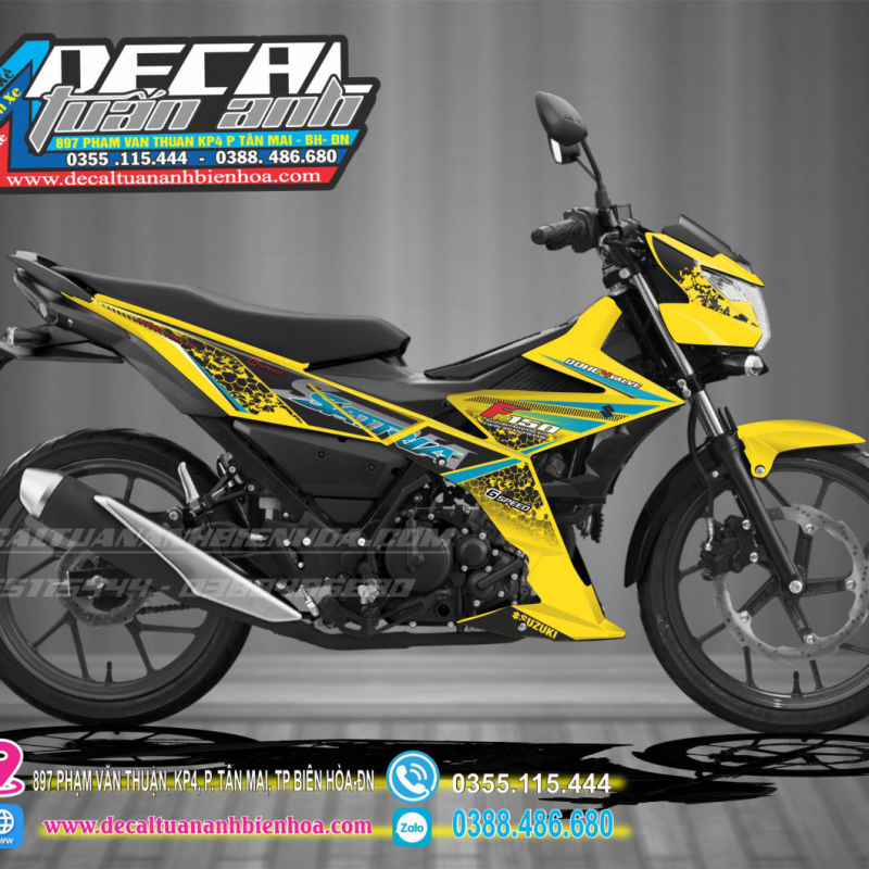 TEM SATRIA  150  VÀNG XANH
