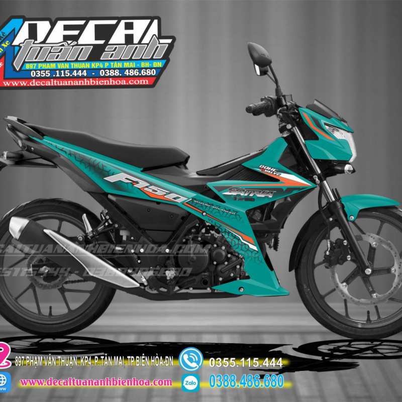 TEM SUXUKI SATRIA  XANH  NGOC BICH