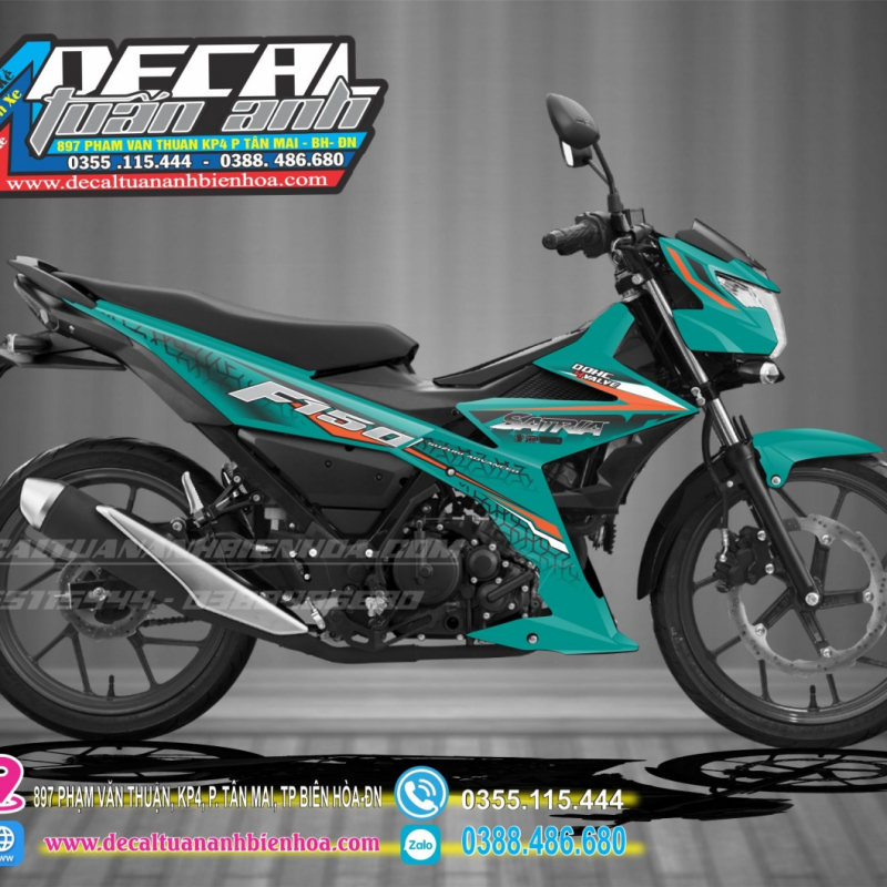 TEM SATRIA  150 xanh ngọc