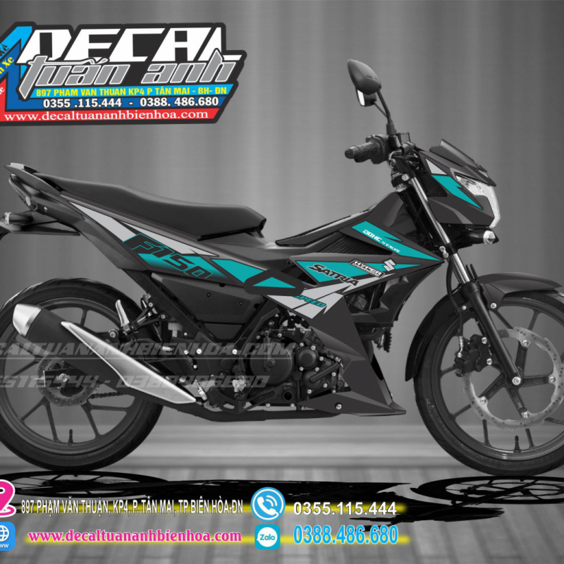 TEM SUXUKI SATRIA XANH DEN BAC