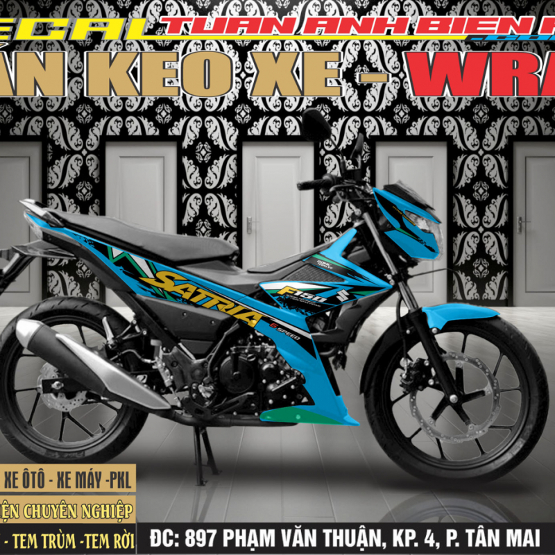 TEM SATRIA F15O XANH