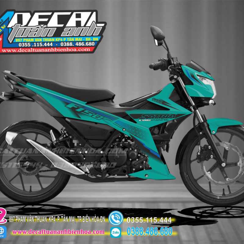 TEM SATRIA  150  XANH LUC BẢO
