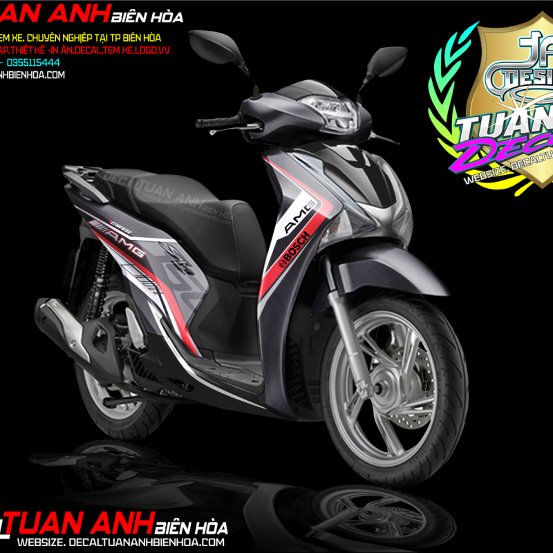 TEM SH150 AMG ĐỎ ĐEN