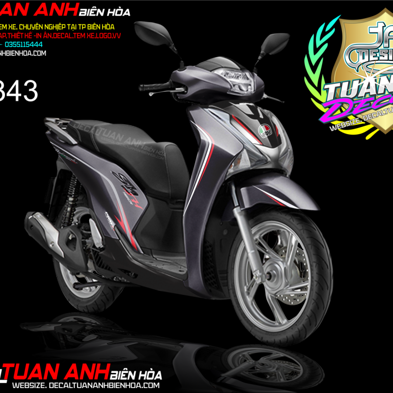 TEM SH150  CHỈ ĐỎ ĐEN