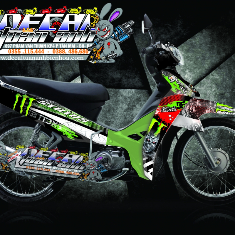 Tem xe sirius 110 monster