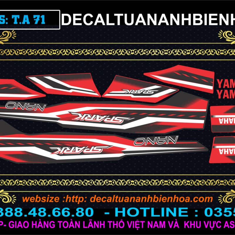 tem sirius nano đỏ đen